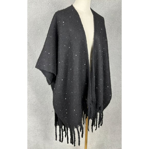 I.n.c. International Concepts Women's Embellished Topper Wrap OS Black NWT's - Picture 3 of 8